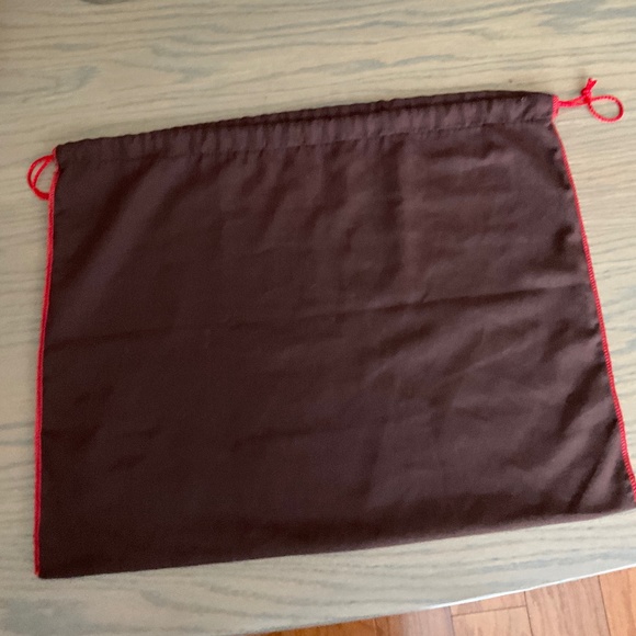 Authentic Coach Dust Bag. 15” H X 19”W. V. Good!! Brown w/Red draw string. - Picture 5 of 5
